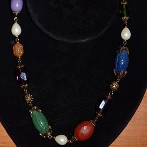 Vintage Ralph Lauren Southwestern Scarab Necklace